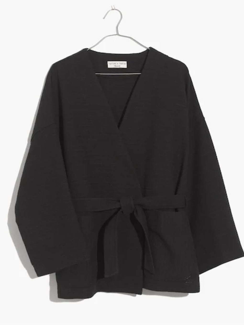 Madewell Black Open-Front Knit Blazer
